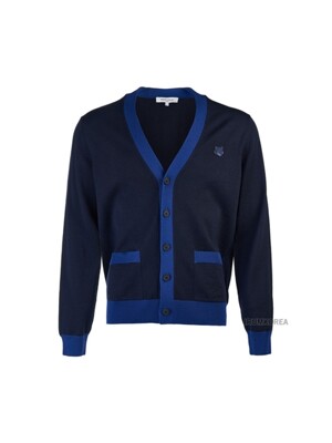 [메종 키츠네] FW24 남성 폭스헤드 레귤러 가디건 NM00507KT1036 P476