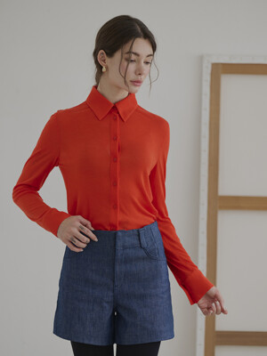 WOOL JERSEY SHIRTS_ORANGE