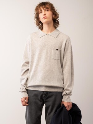 (M) 폴로 스웨터 Grey