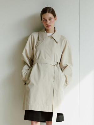 RTS COLLAR HALF TRENCH COAT _2COLORS
