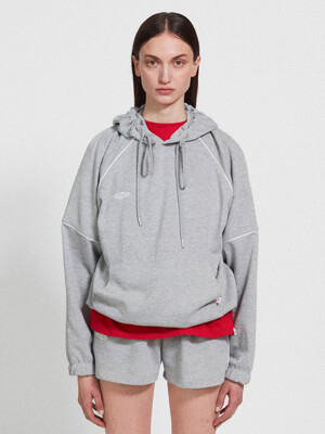 Mesh Punching Hoodie_Melange
