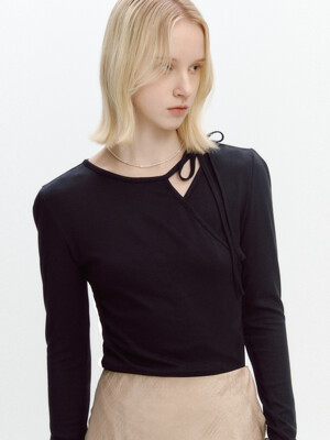 Asymmetric Strap T-blouse