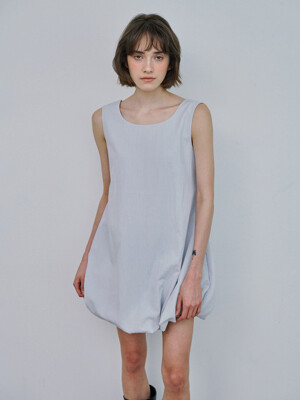 BALLOON MINI DRESS_GREY