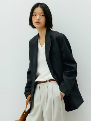 Two-Button Single Jacket(Dark Navy)