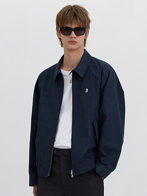 UNISEX SUMMER HARRINGTON JACKET FRENCH NAVY_M_UDJU5B122N2