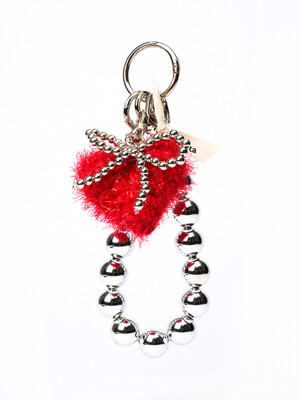 Ribbon Heart Keyring - 5 colors