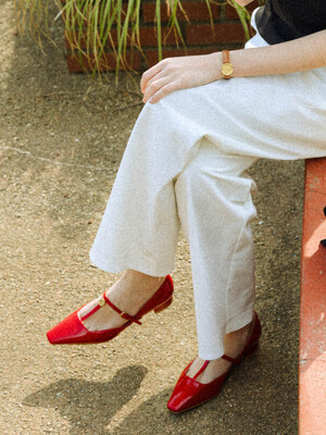 Clair Leather Pumps Red