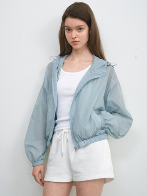 Sheer Hoodie Wind Jumper_LIGHT BLUE(W25-OT02)
