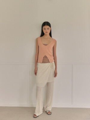 LINEN WRAP PANTS [ CREAM ]