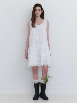 Lace Mini Dress_White