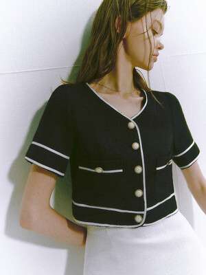 [리퍼브]Reeta block tweed jacket(2colors)