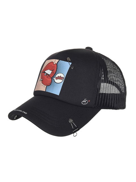 BLACKBLONDのBBD Vintage Clash Trucker Mesh Cap 블랙블론드]BBD Vintage Clash Trucker Mesh Cap (Black)
