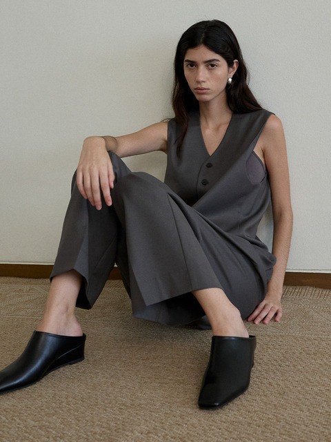 에퓨레 NOBEL Square Wedge Mules (3color)