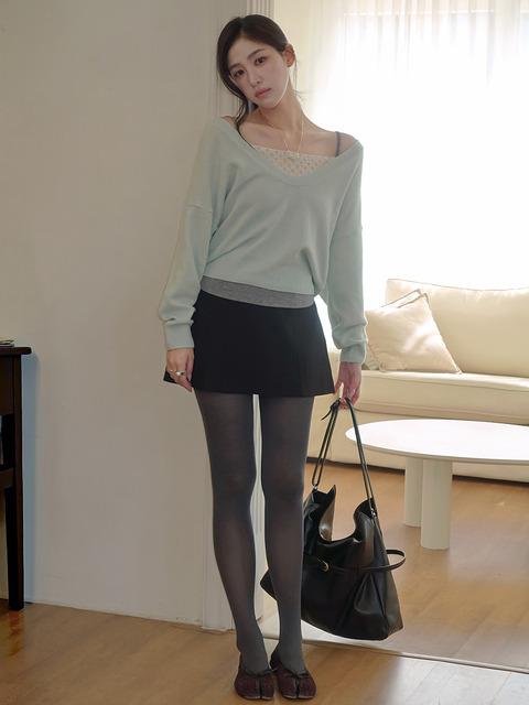 플로움 [유니PICK] Basic Wool Mini Skirt_2Color