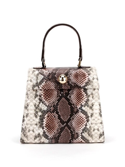 Morena Python Brown Handbag