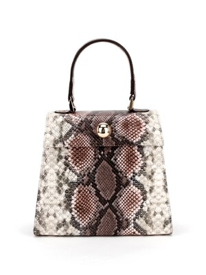 Morena Python Brown Handbag