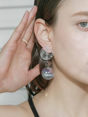 glass ball earring