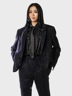 deep purple jacquard cocktail jacket[purple(UNISEX)]_UTH-FB13