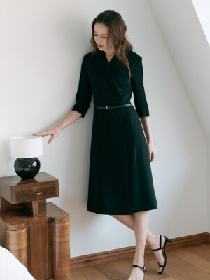 [Drama Signature] Tailored Wrap Dress_2color