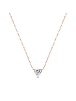 Solitaire Heart Necklace(rose gold)