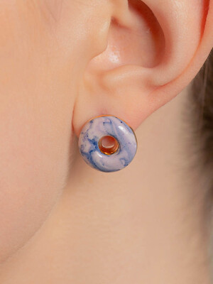 2022 Pantone Doughnut Marbling earring (LP)