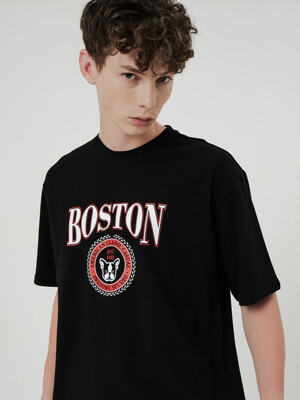 보스턴 로고 반팔 티셔츠 블랙