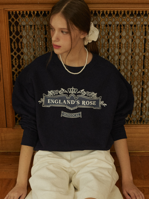 Emblem flag Sweatshirt - Navy