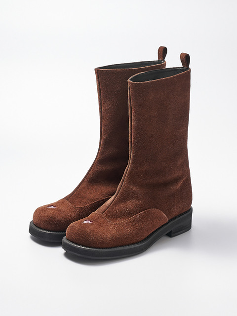 부츠,부츠 - 디토레 (Ditole) - brown suede middle classic boots heart custom 하트 커스텀 스웨이드 미들부츠 브라운
