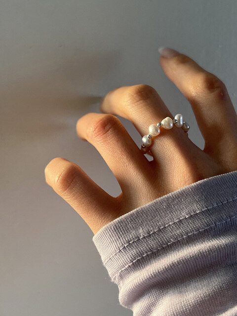 주얼리 - 모스크스 (mosxe) - [925silver] Sweet pearl ring