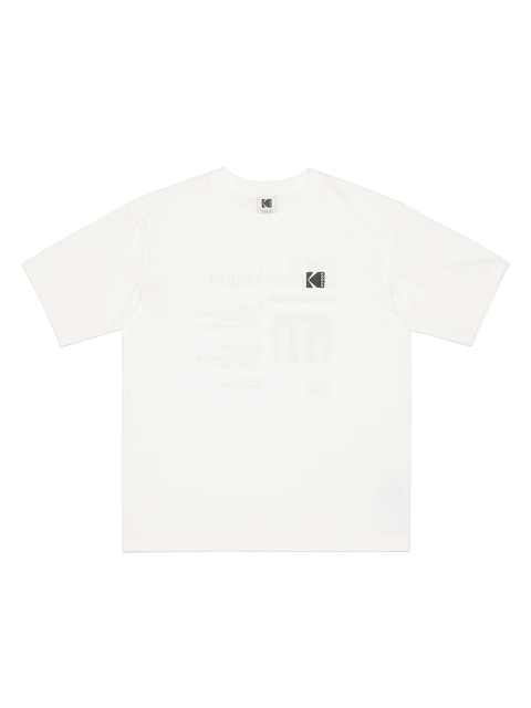 티셔츠,티셔츠 - 코닥 어패럴 (KODAK Apparel) - 디지털 레인보우 에어로쿨 세미오버핏 반팔티셔츠 IVORY