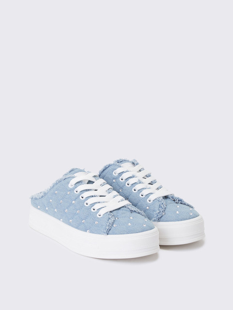 스니커즈 - 슈콤마보니 (SUECOMMA BONNIE) - Hotfix denim sneakers(blue)_DG4DS23022BLU