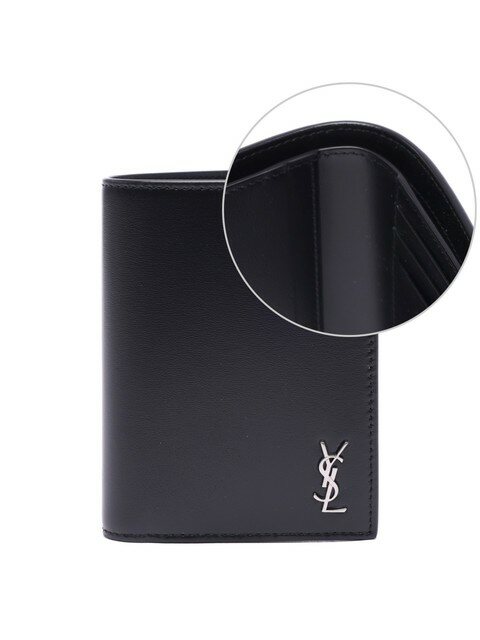 럭셔리백 - 생 로랑 (Saint Laurent) - 22SS 남성 모노그램 은장로고 반지갑 (668736_1JB0E_1000_22S)
