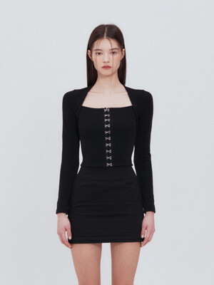 Hook square top (black)