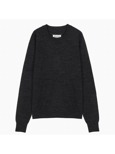 럭셔리어패럴 - 매종 마르지엘라 (MAISON MARGIELA) - 22FW 메종 마르지엘라 스티치 다크 그레이 라운드넥 여성 니트 S51HA1196 S1802 1855M