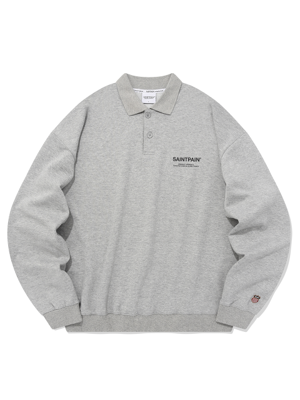 SP VRTN RUGBY SWEAT SHIRTS-MELANGE GRAY