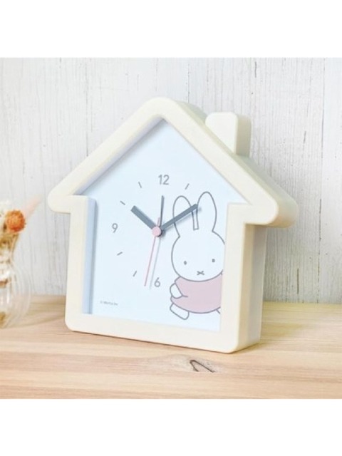 생활용품 - 키티야 (kittyya) - 일본 수입 미피 하우스형 벽걸이 시계 아이보리 핑크