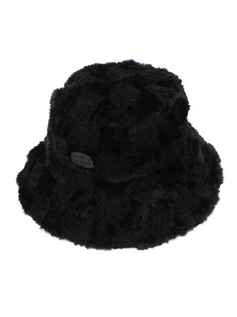 모자,모자 - 유니버셜 케미스트리 (Universal chemistry) - Check Fur Black Bucket Hat 버킷햇