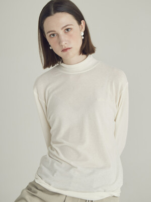 wool jersey turtle neck_wh