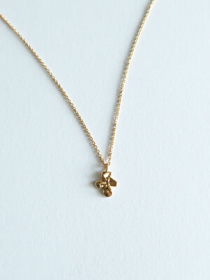 Mini dry flower necklace [silver/gold]