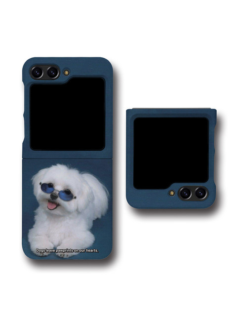 휴대폰/기기케이스 - 메타버스 (METAVERSE) - 메타버스 Z플립5 슬림하드 케이스 - Y2K 블루독(Y2K Blue Dog)