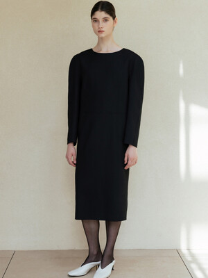 Overshoulder minimal dress _black