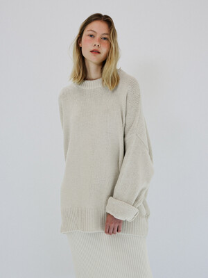 Olsen wool knit pullover_ivory