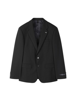 kivanc stretch black suit jacket_CWFBX24101BKX