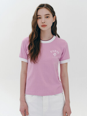 컬러 블록 마리 로고 티셔츠(MOEBTS02MPK)
