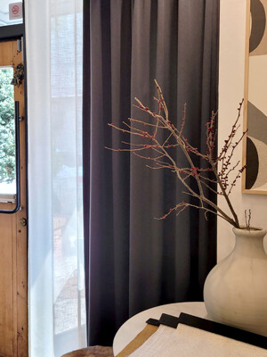 BLACKOUT CURTAIN - PLAIN CHARCOAL