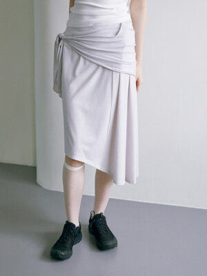 Inez Draped skirt _ Ligth grey