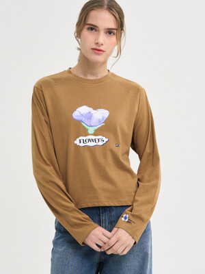 Solace Flower T-Shirt_Brown