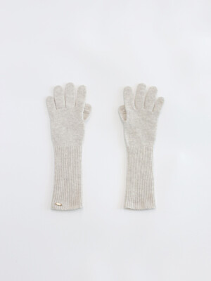 WOOL KNIT GLOVE (OATMEAL)