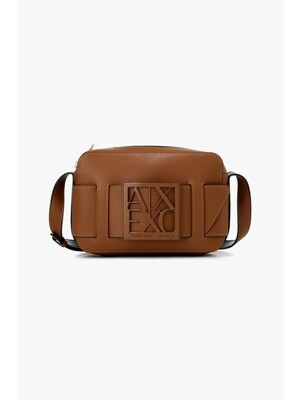 ARMANI EXCHANGE  여성 스퀘어 로고 벨트 크로스바디백(A424370512)브라운