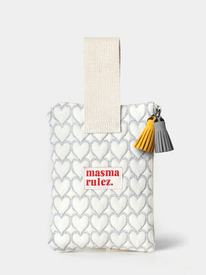 Strap pouch_Silver heart